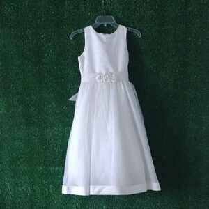 Elegant White Kids Dress Wedding Flower Girl